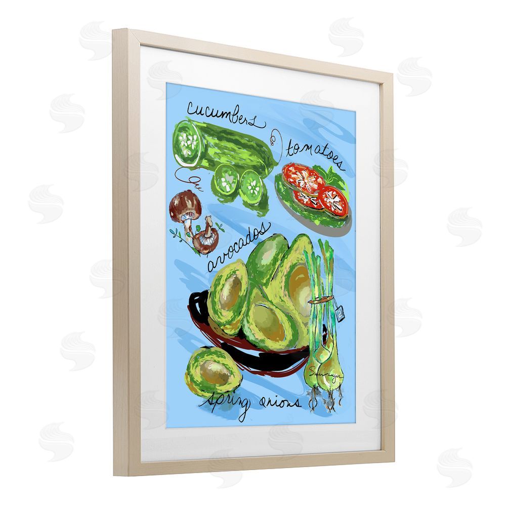 Susan Lugar Fresh Produce Collection Birch Framed Print Under Glass Wall Art