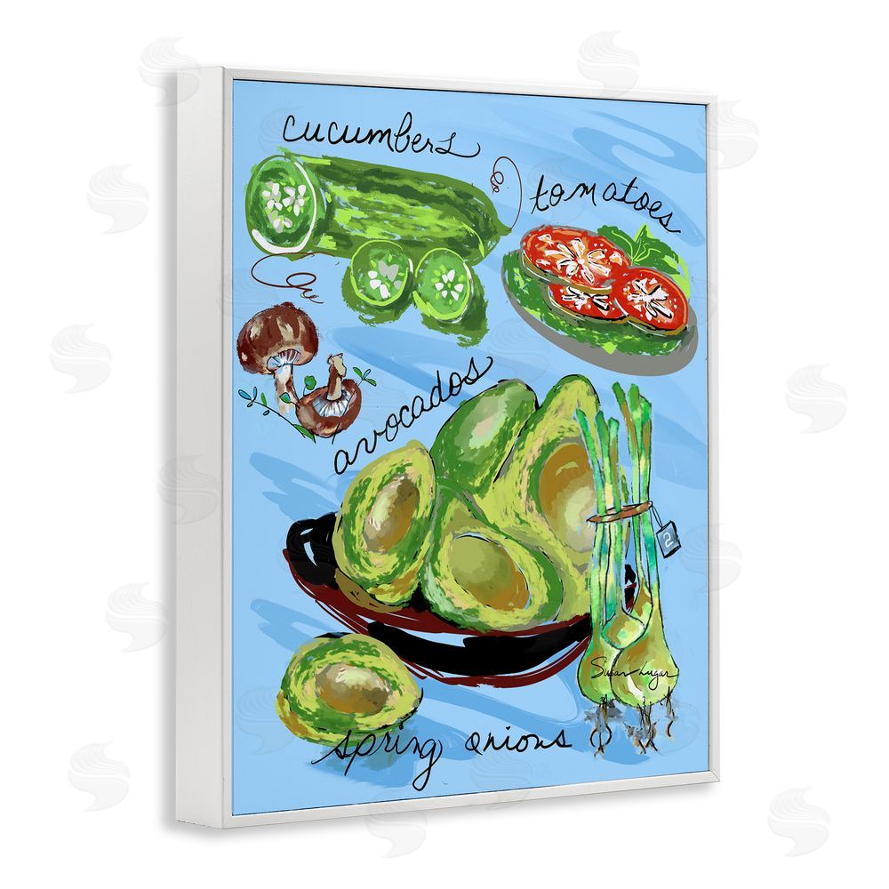 Susan Lugar Fresh Produce Collection White Framed Giclee Wall Art Print