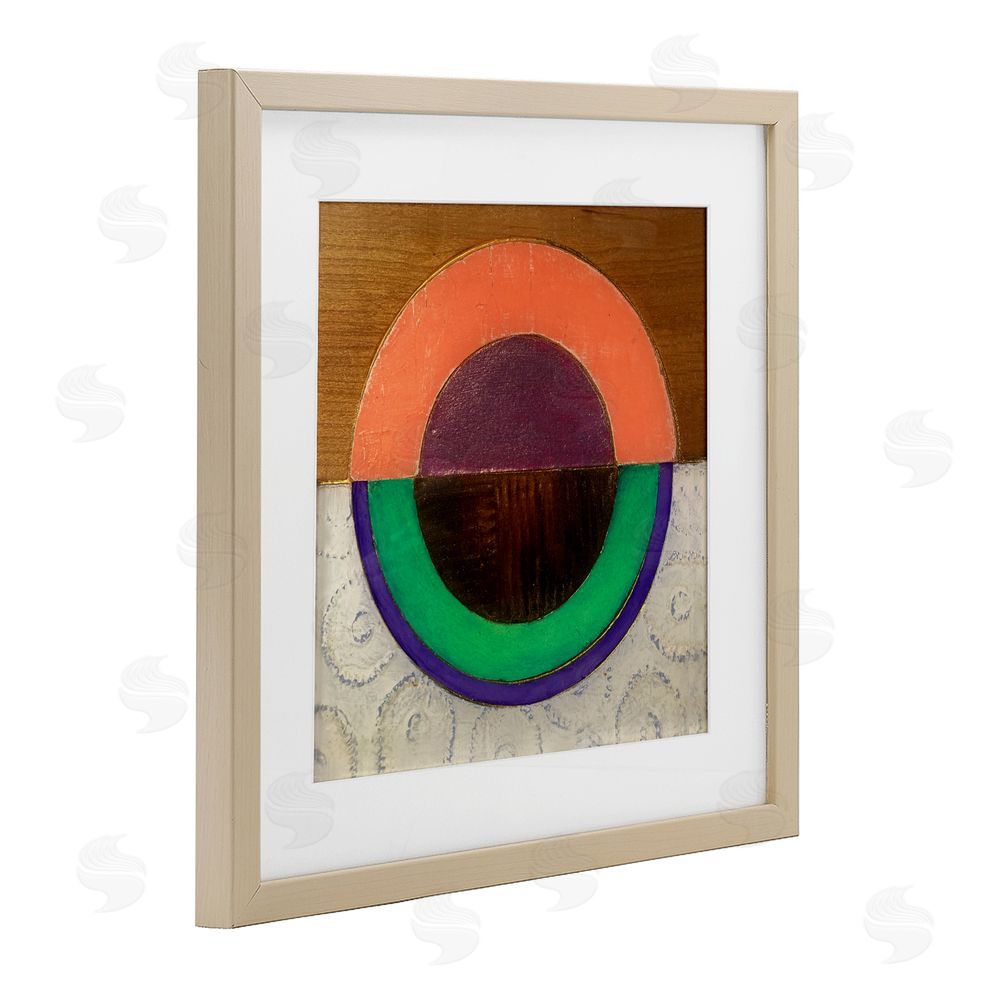 Matthew Finger Horizontal Split Circle Birch Framed Print Under Glass Wall Art