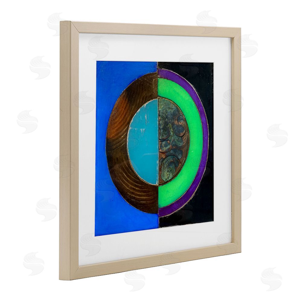 Matthew Finger Nocturnal Circle Symmetry Birch Framed Print Under Glass Wall Art