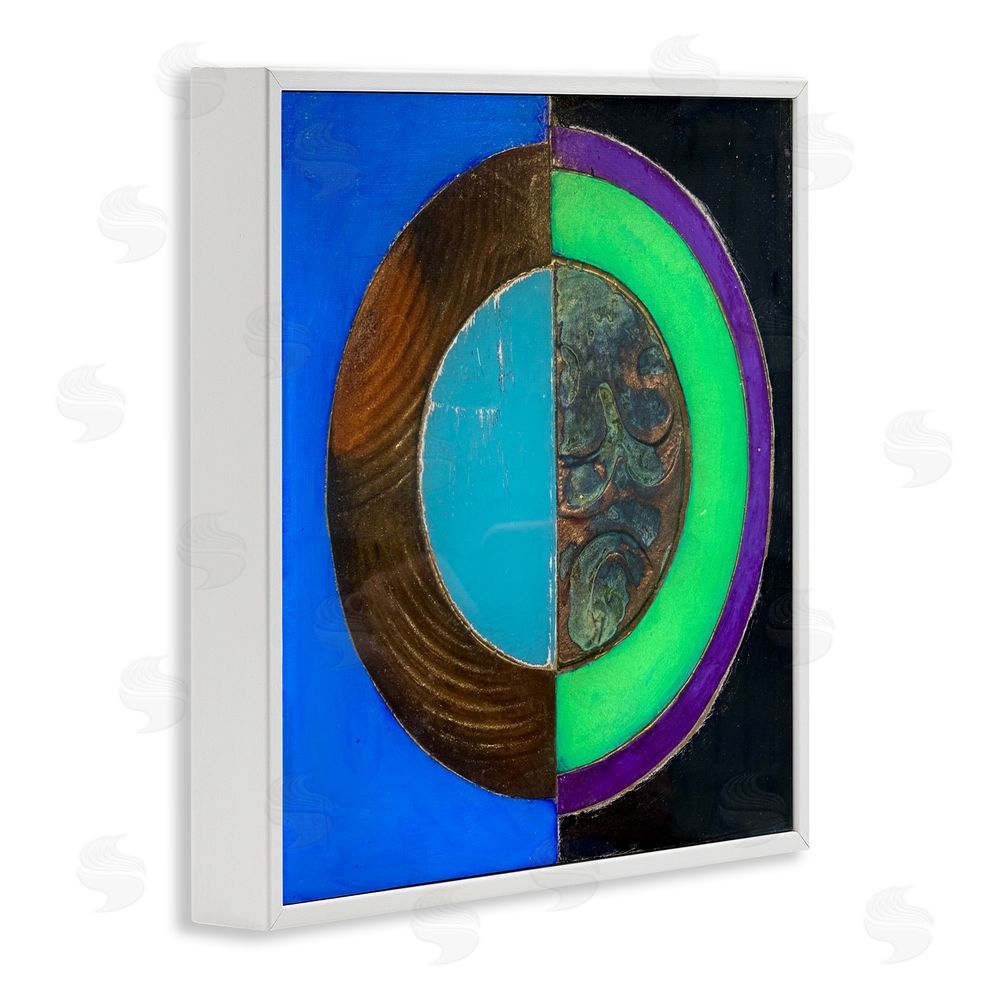 Matthew Finger Nocturnal Circle Symmetry White Framed Giclee Wall Art Print