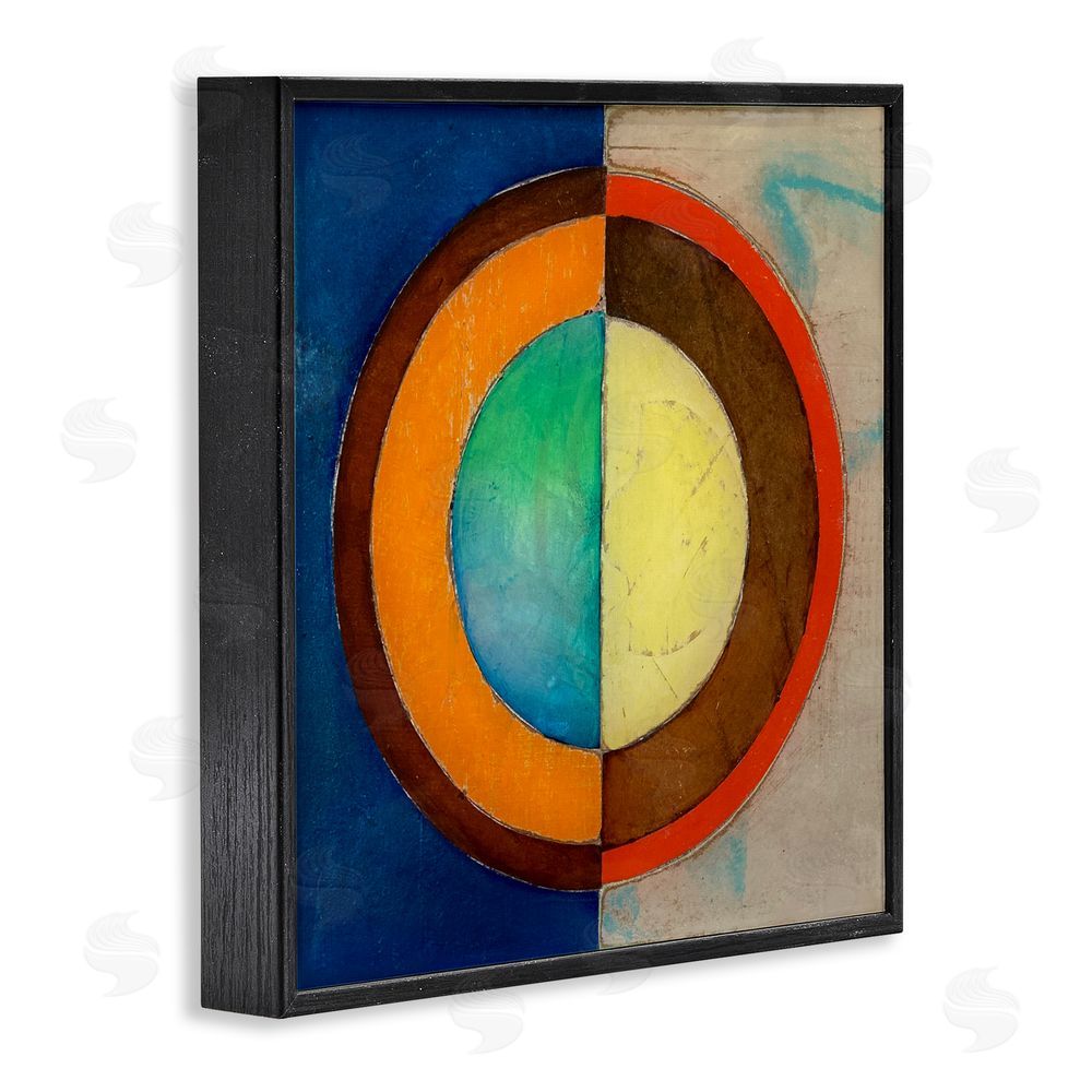 Matthew Finger Bright Vertical Circle Symmetry Black Framed Giclee Wall Art Print