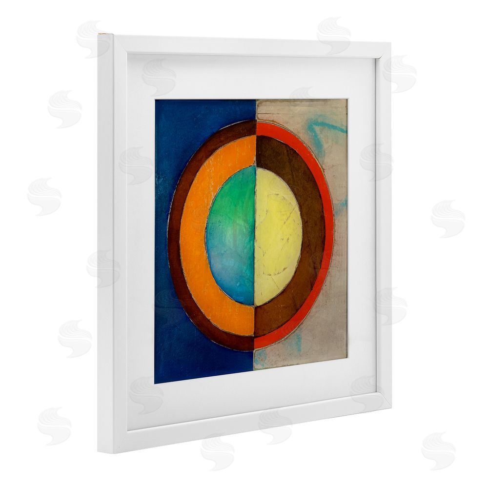 Matthew Finger Bright Vertical Circle Symmetry White Framed Print Under Glass Wall Art