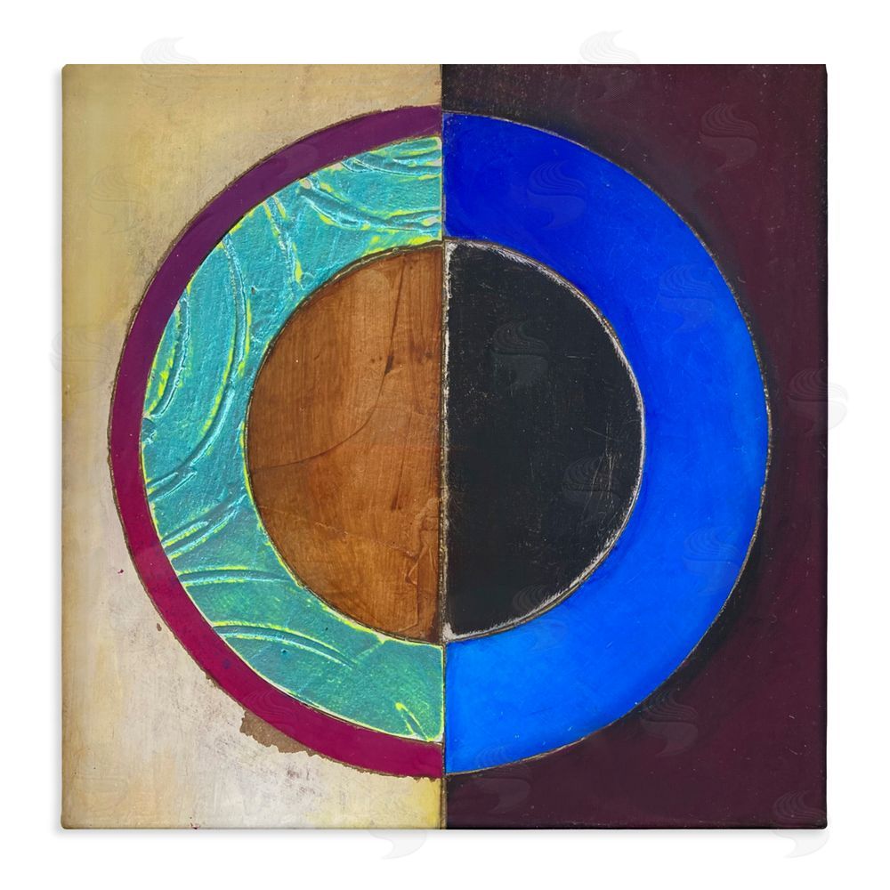 Matthew Finger Nautical Split Circle Stretched Canvas Wall Art Print