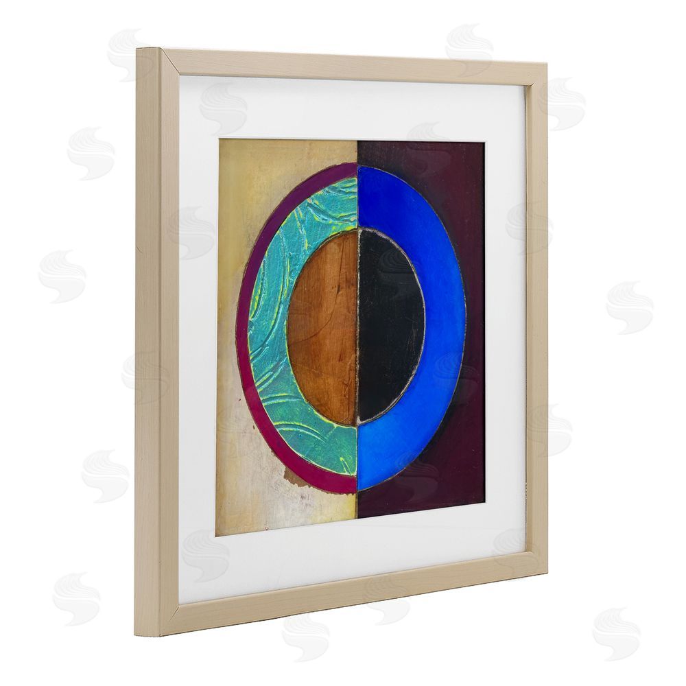 Matthew Finger Nautical Split Circle Birch Framed Print Under Glass Wall Art