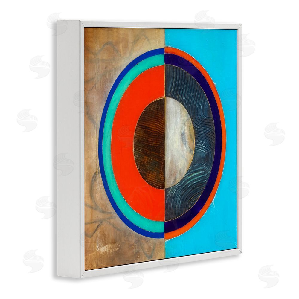 Matthew Finger Red Arc Summer Circle White Framed Giclee Wall Art Print