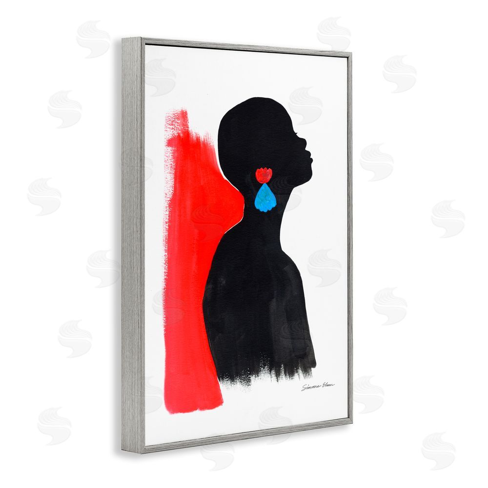 Simone Elum Dreaming In Color Gray Framed Giclee Wall Art Print