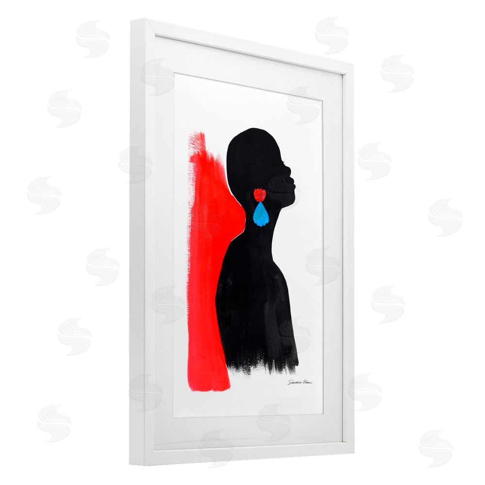 Simone Elum Dreaming In Color White Framed Print Under Glass Wall Art