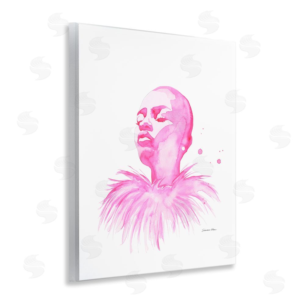 Simone Elum In A Pink Mood Portrait Wall Plaque Printed Art