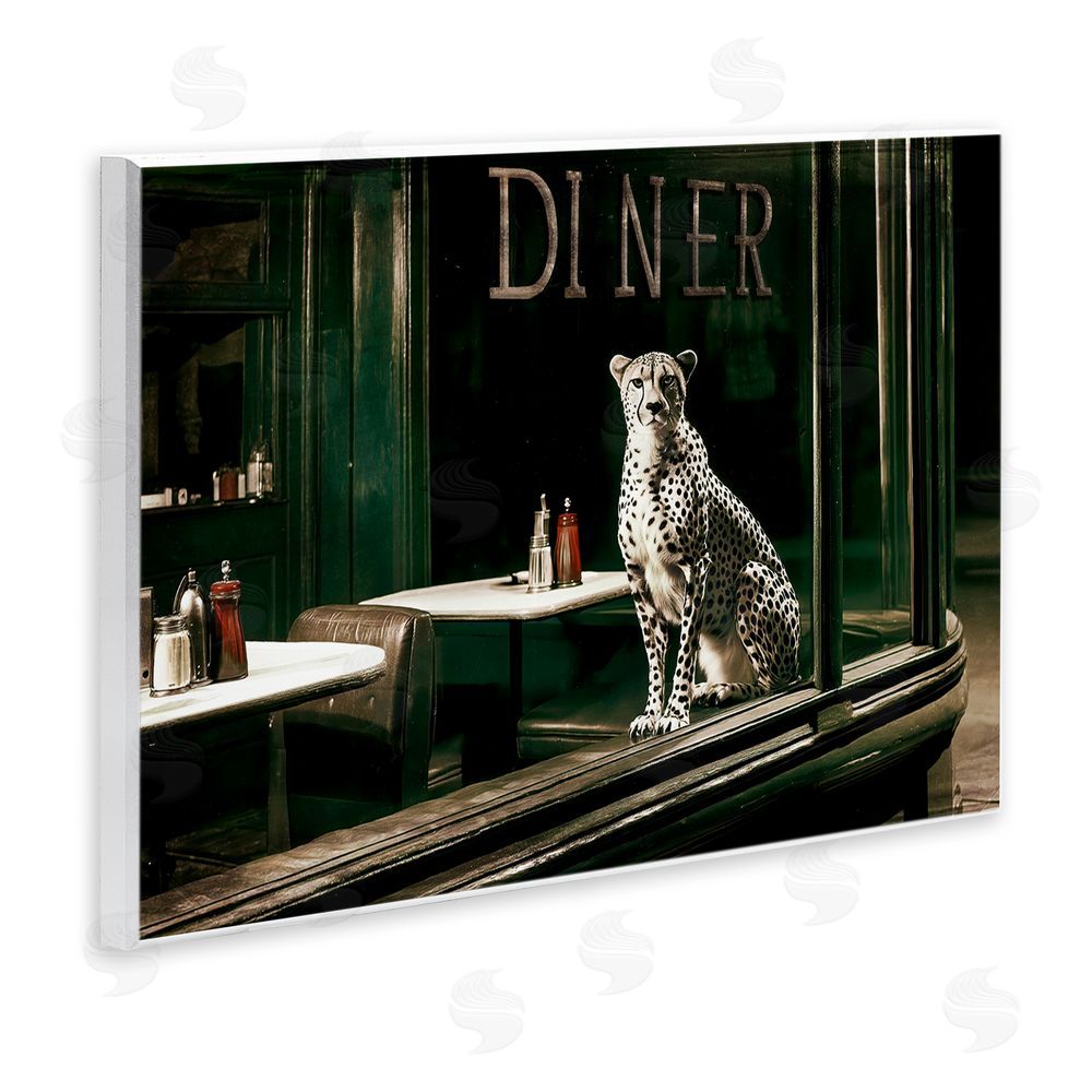 Annabelle Hall Diner Sentry Leopard Wall Plaque Art Print