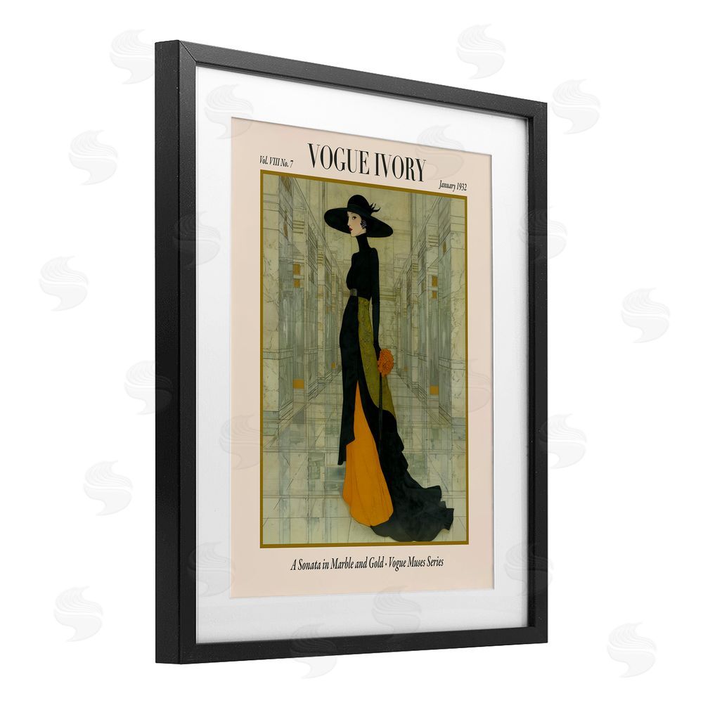 A Barefoot Stylist Ivory Hall Magazine Black Framed Print Under Glass Wall Art
