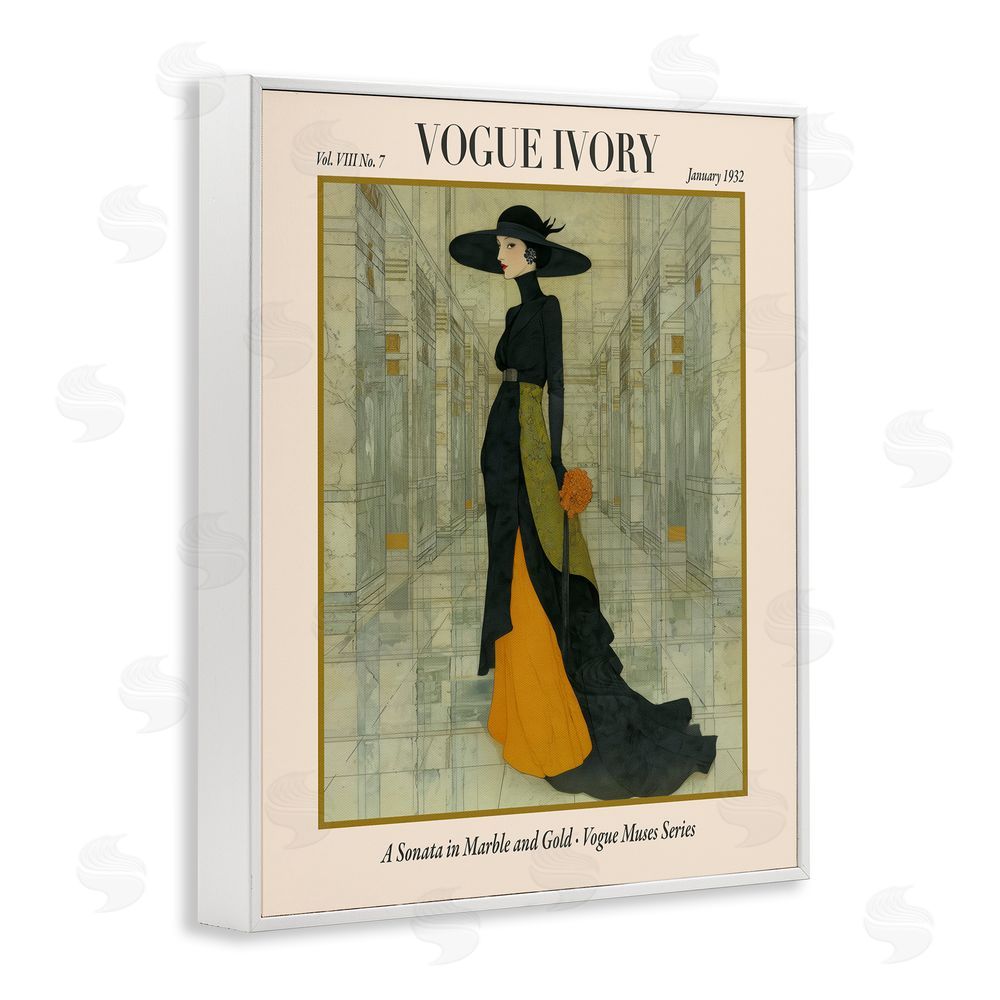 A Barefoot Stylist Ivory Hall Magazine White Framed Giclee Wall Art Print
