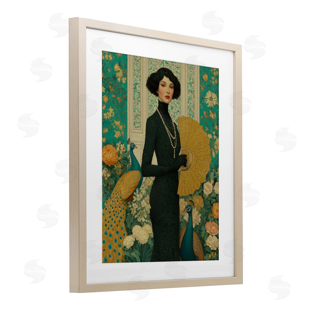 A Barefoot Stylist Floral Velvet Reign Birch Framed Print Under Glass Wall Art