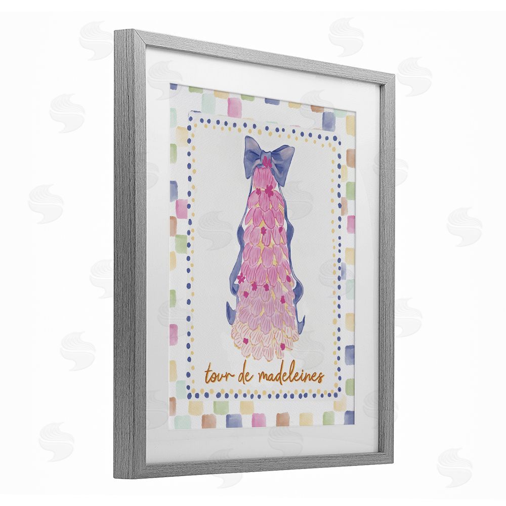 Radhika Modi Pink Tower of Madeleines Gray Framed Print Under Glass Wall Art