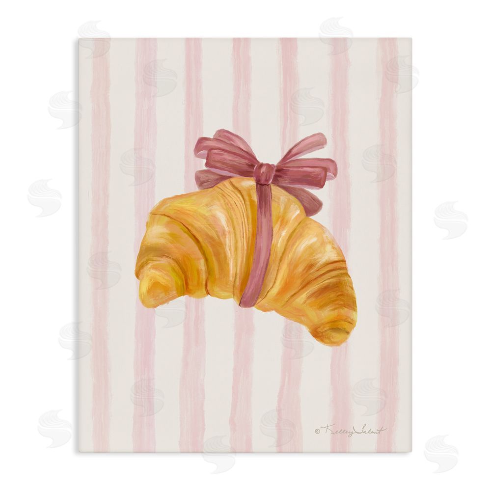 Kelley Talent For The Love Of Croissant Stretched Canvas Wall Art Print