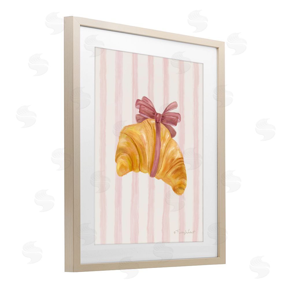 Kelley Talent For The Love Of Croissant Brown Framed Print Under Glass Wall Art