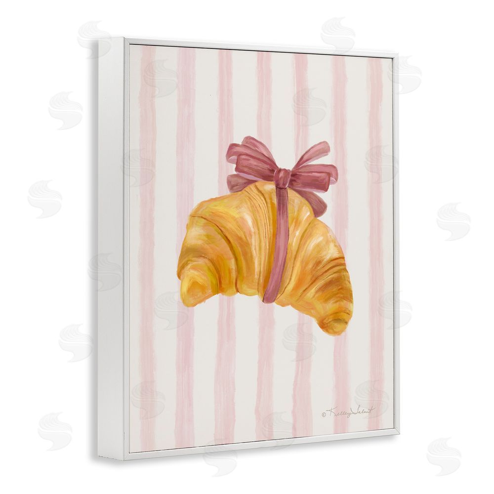 Kelley Talent For The Love Of Croissant White Framed Giclee Wall Art Print