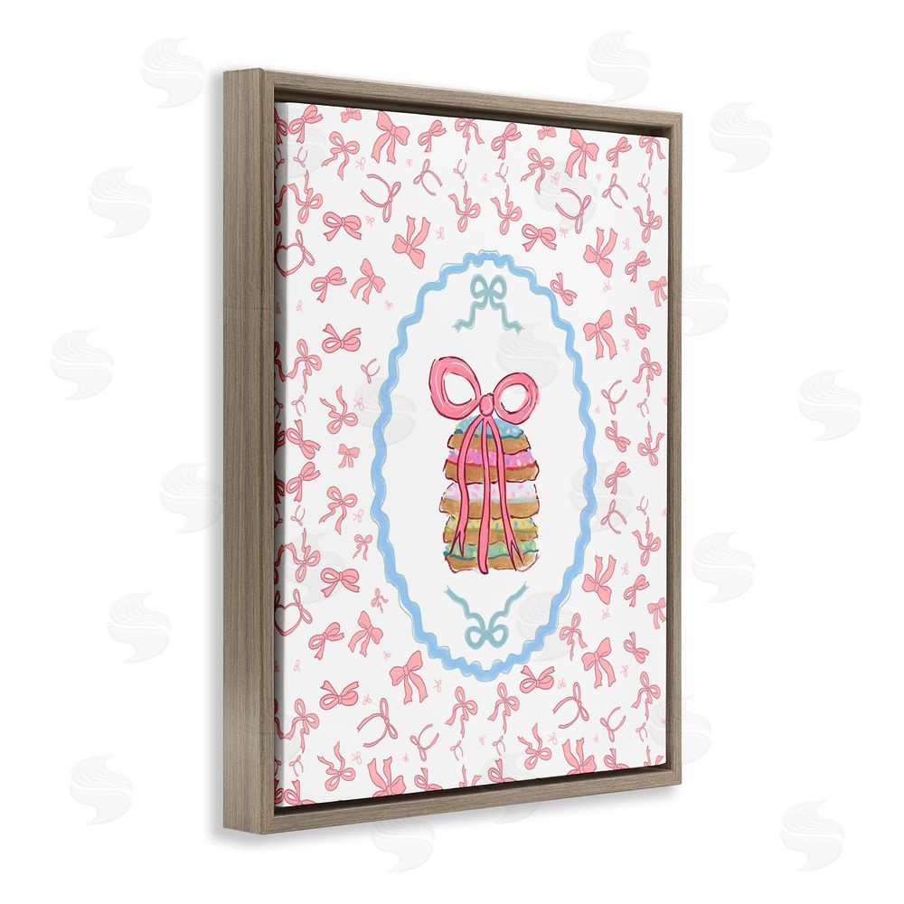 Vanessa Piche Piche Cookies with Ribbons Brown Floating Frame Canvas Wall Art Print