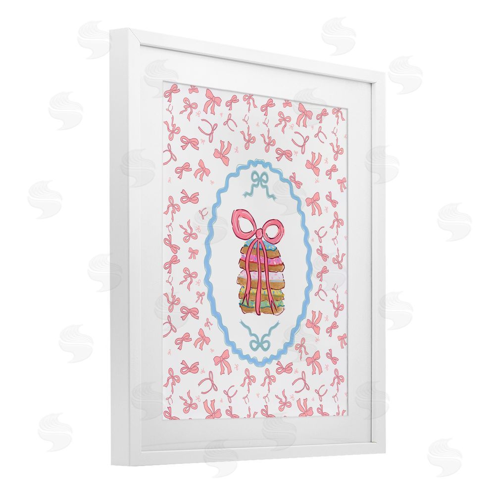 Vanessa Piche Piche Cookies with Ribbons White Framed Print Under Glass Wall Art