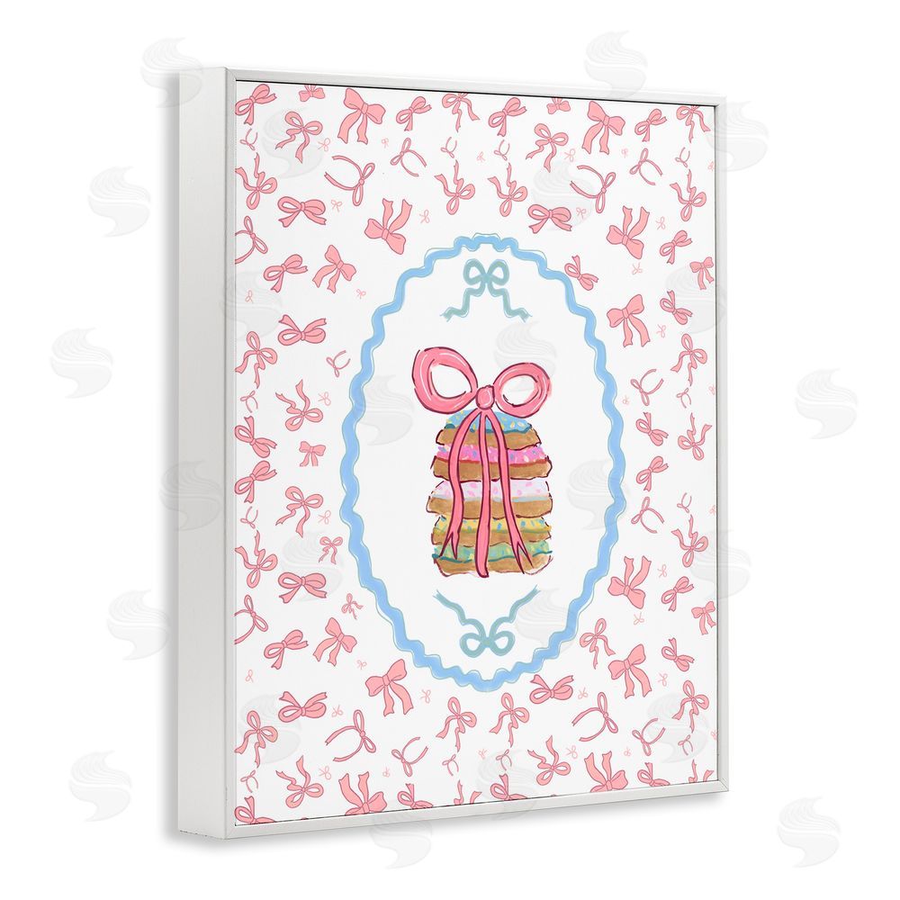 Vanessa Piche Piche Cookies with Ribbons White Framed Giclee Wall Art Print