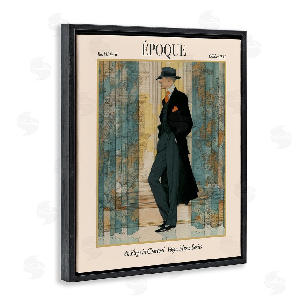A Barefoot Stylist The Gentleman Magazine Black Floating Frame Canvas Wall Art Print