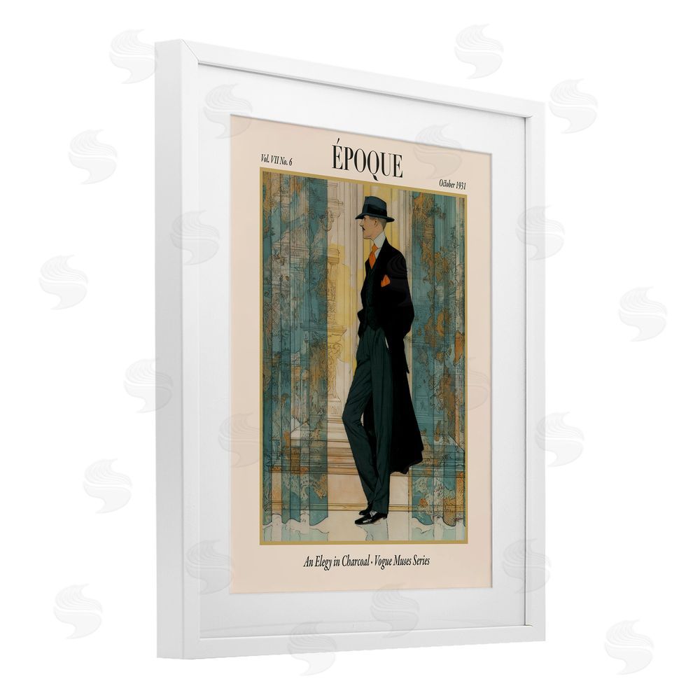 A Barefoot Stylist The Gentleman Magazine White Framed Print Under Glass Wall Art