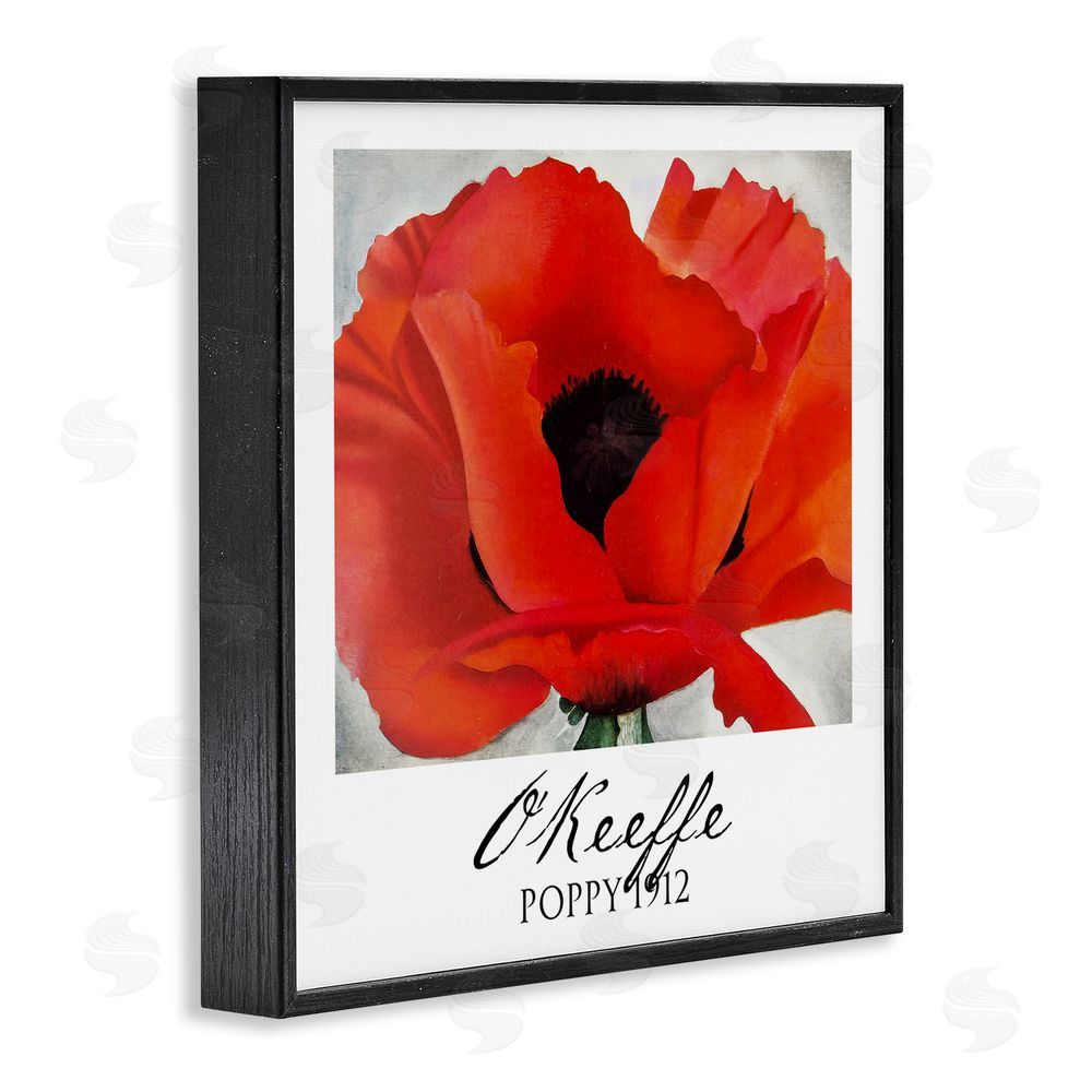 Vintage Hustle O'Keeffe Poppy Radiance Black Framed Giclee Wall Art Print