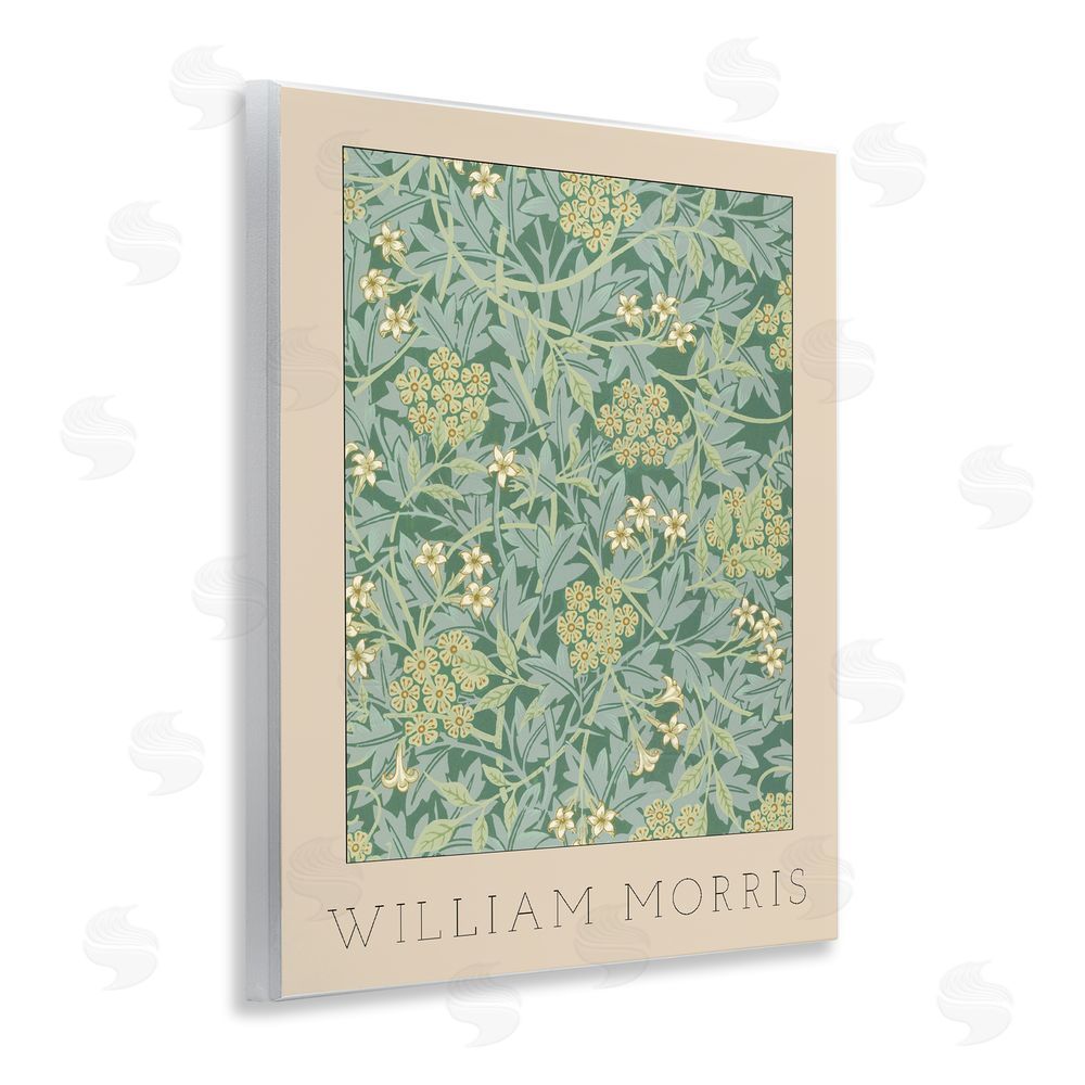 Stupell Studio William Morris Green Tones Wooden Wall Plaque Art Print