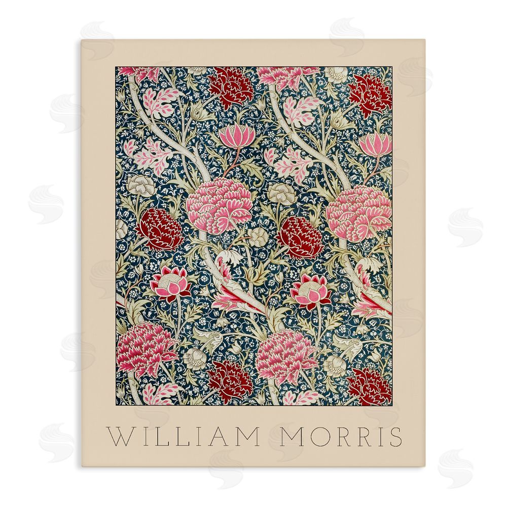 Lil' Rue Ornate Intertwined Flower Classic Stretched Canvas Wall Art Print
