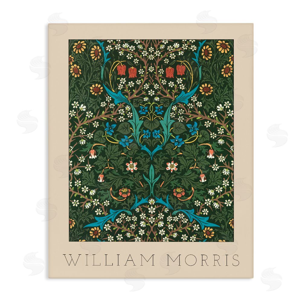 Lil' Rue Ornate Botanicals William Morris Stretched Canvas Wall Art Print