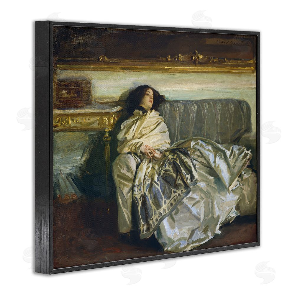 Lil' Rue Restful Woman Classic Black Framed Giclee Wall Art Print