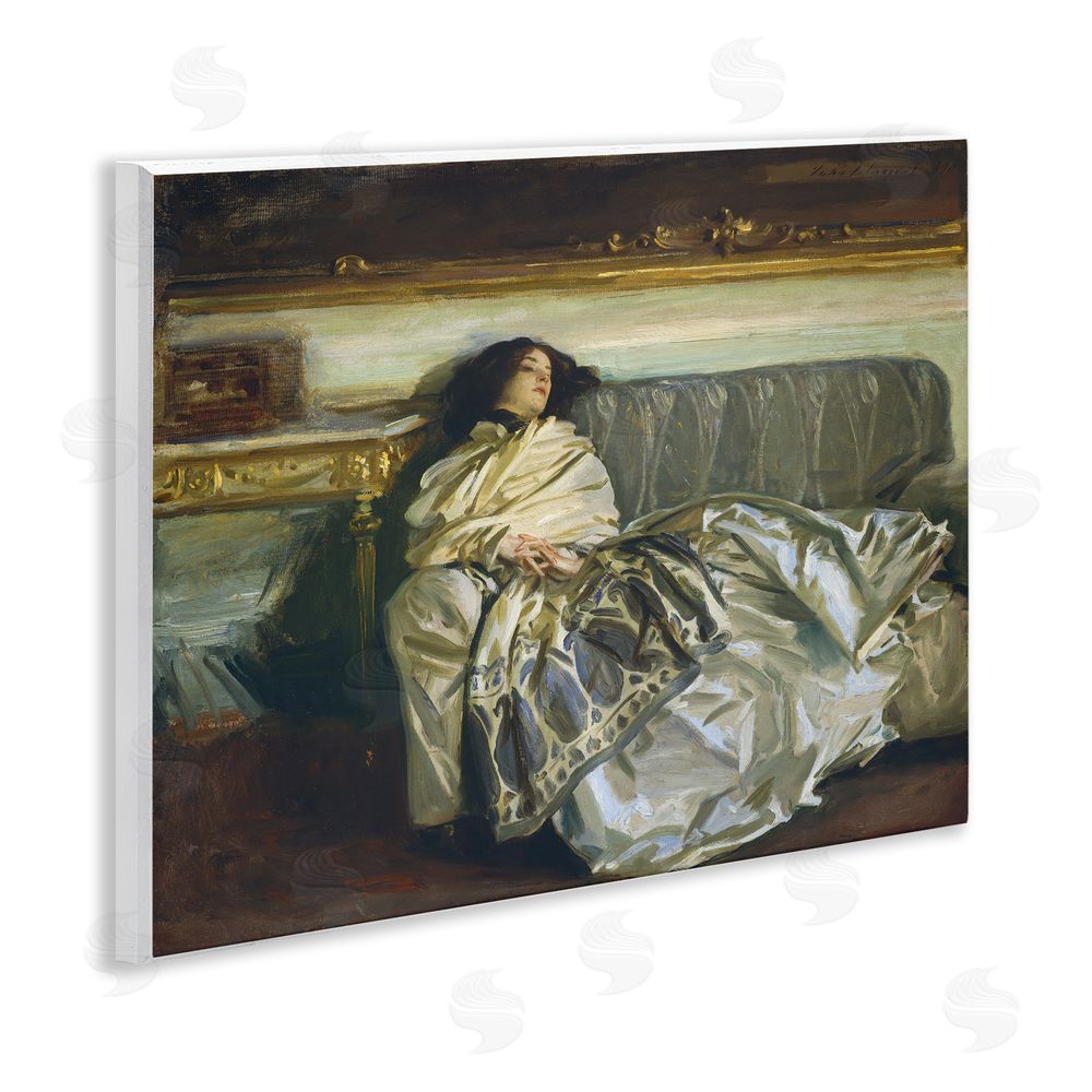 Lil' Rue Restful Woman Classic Wooden Wall Plaque Art Print