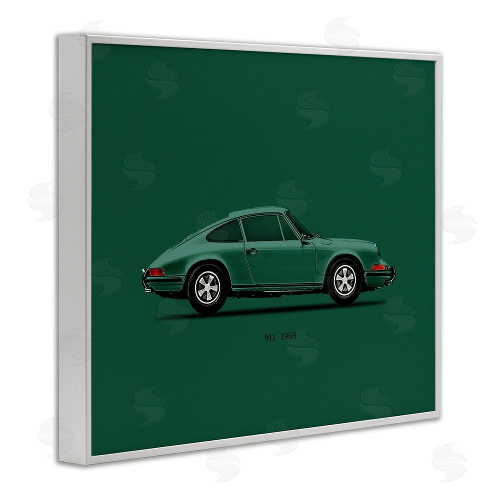 Mark Rogan Green Toned Classic Car White Framed Giclee Wall Art Print