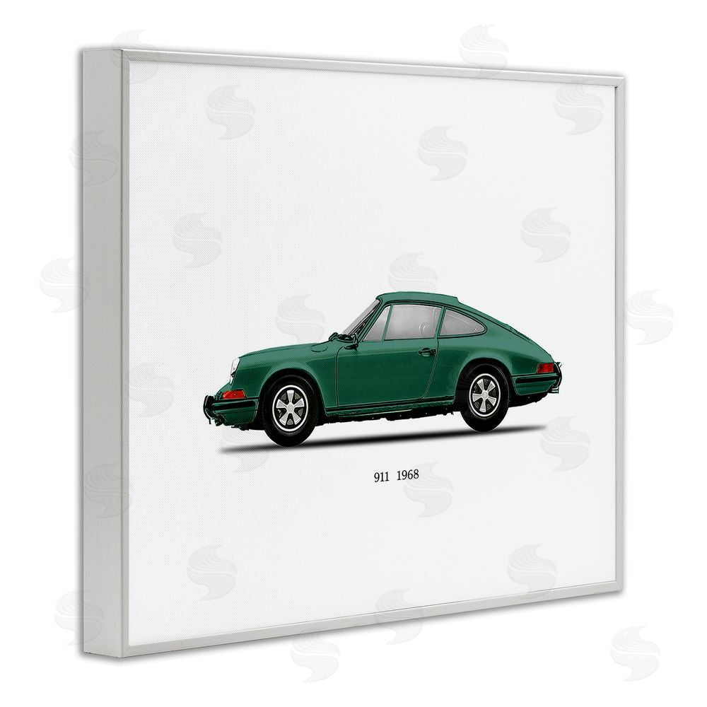 Mark Rogan Green Vintage Car Model White Framed Giclee Wall Art Print
