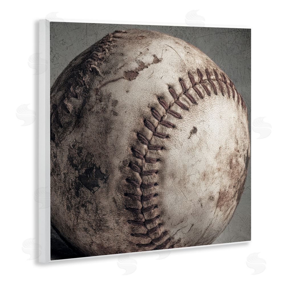 Ziwei Li Vintage Weathered Baseball Wooden Wall Plaque Art Print
