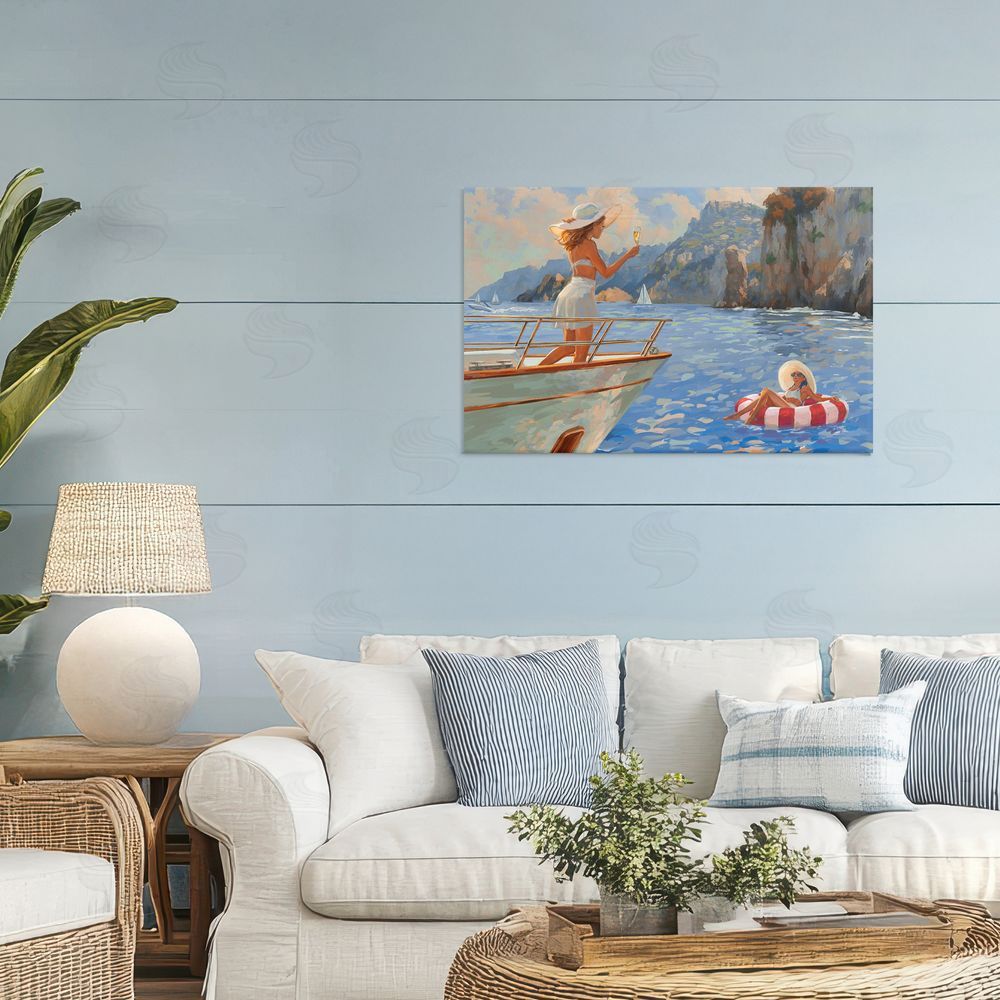 Ziwei Li Champagne on the Bow Stretched Canvas Wall Art in Room