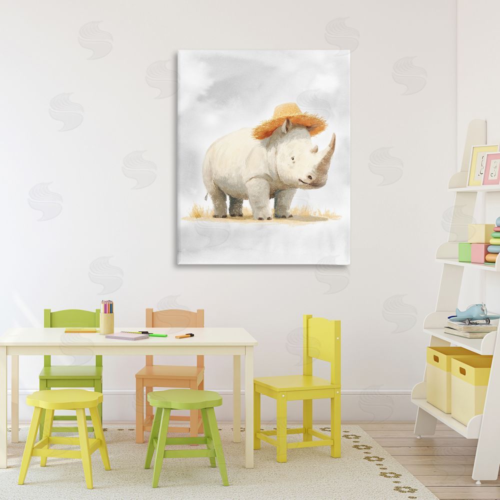 Ziwei Li Rhino in Straw Hat