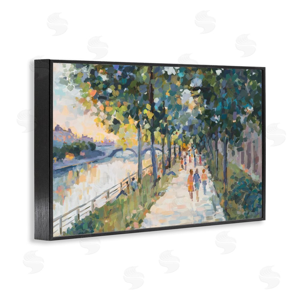 Ziwei Li Impression of River Pathway Black Framed Giclee Wall Art Print