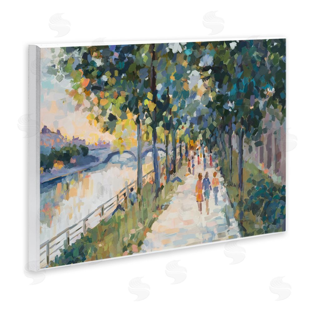 Ziwei Li Impression of River Pathway Wooden Wall Plaque Art Print