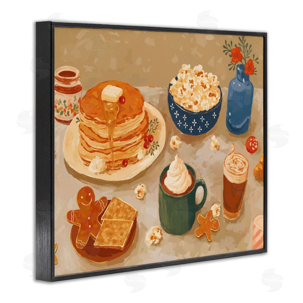 Ziwei Li Cozy Breakfast Spread Black Framed Giclee Wall Art Print