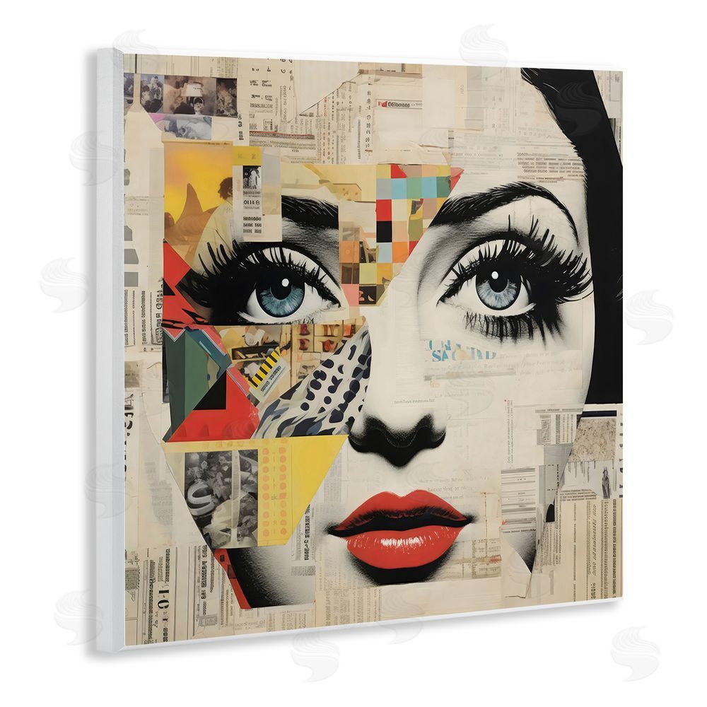 Creative Studio Fashion Collage Pop Portrait Wall Plaque Home Decor Art Print