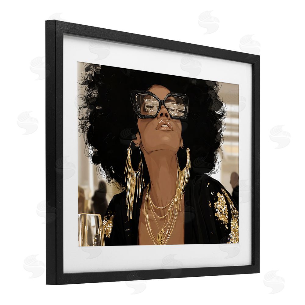 Franklyn Gregory Full Of Confidence Beautiful Woman Black Framed Print Under Glass Wall Art