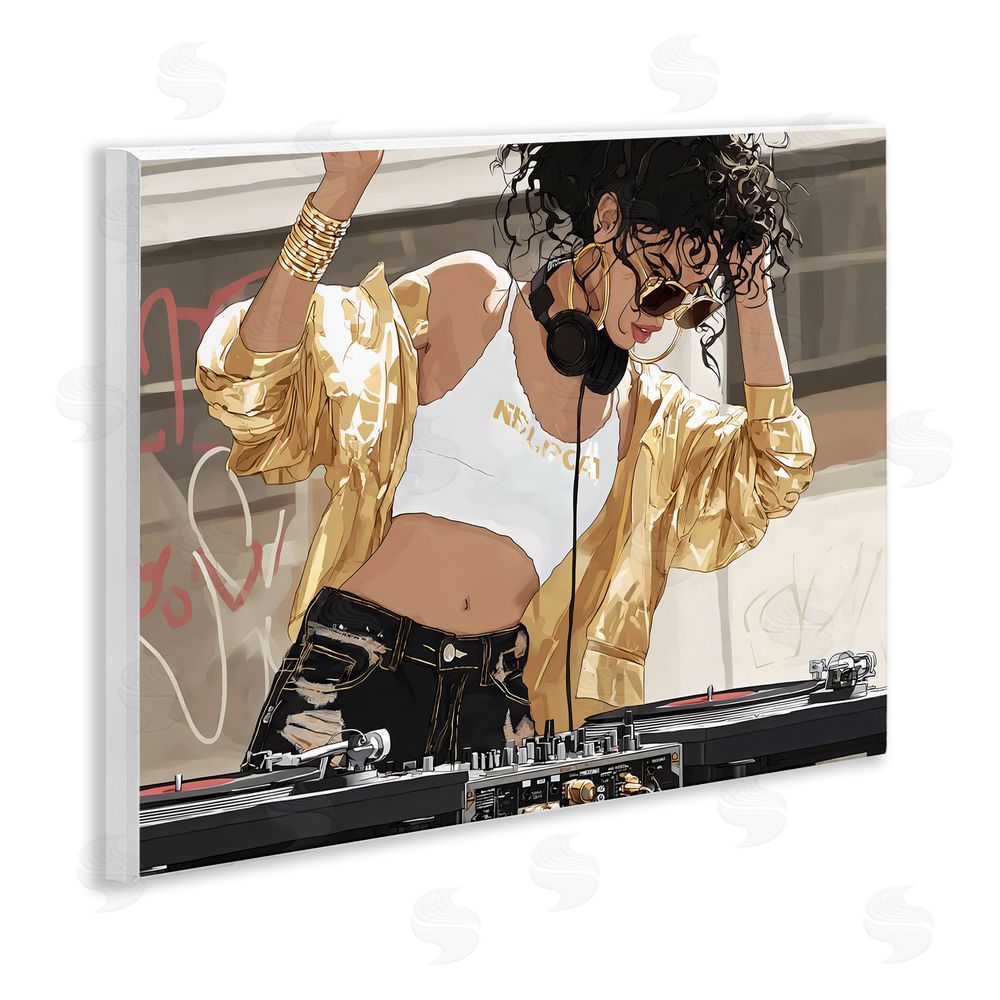 Franklyn Gregory Gold Accented DJ Wall Plaque Home Decor Art Print