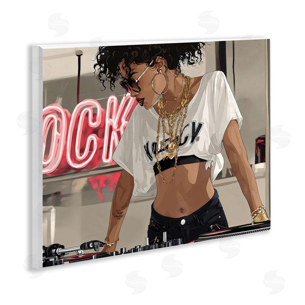 Franklyn Gregory Rock Neon DJ Music Wall Plaque Home Decor Art Print