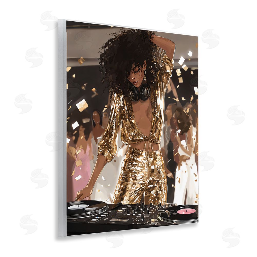 Franklyn Gregory Shimmering DJ in Sequins Wall Plaque Printed Art