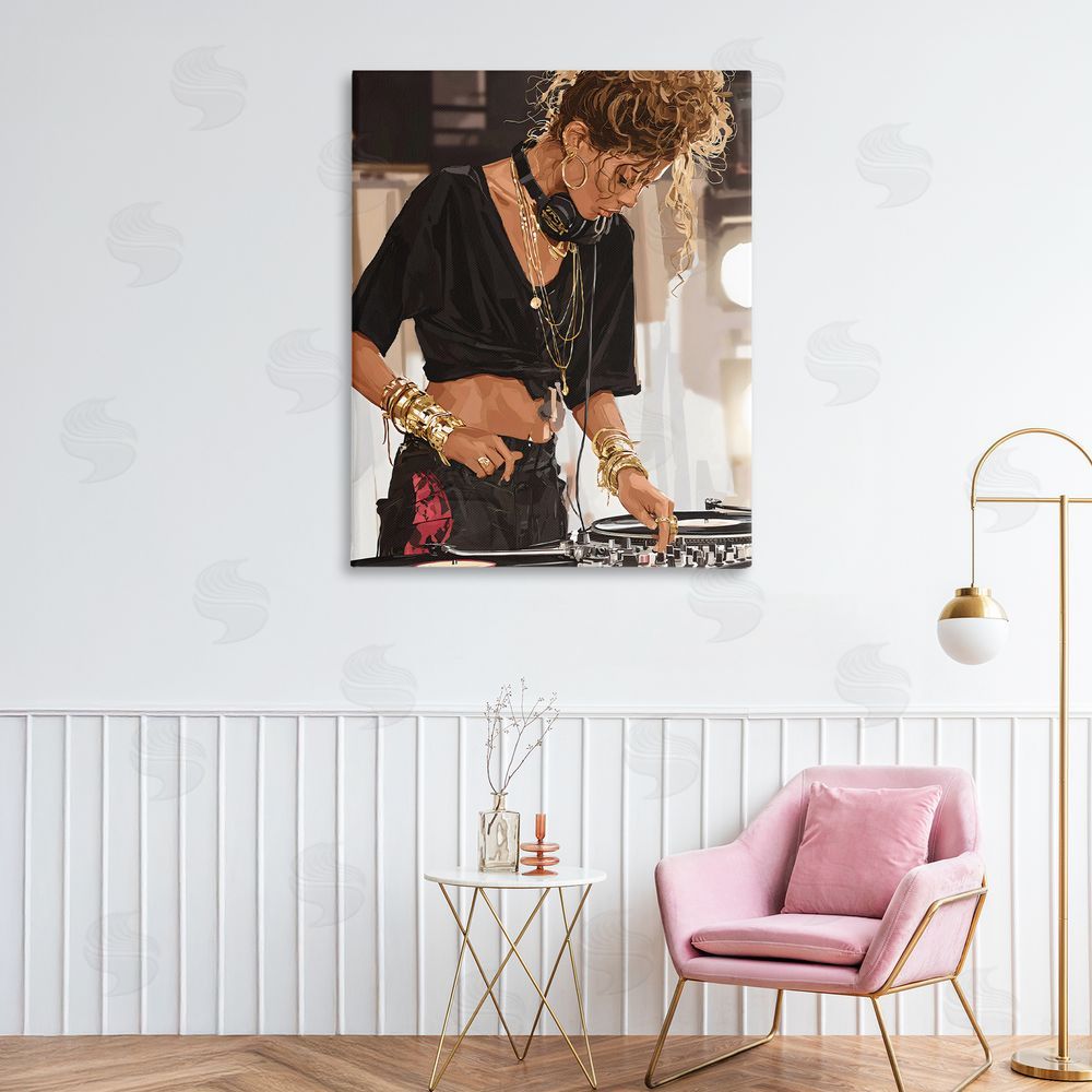 Franklyn Gregory Speaking Through Music DJ Stretched Canvas on Wall