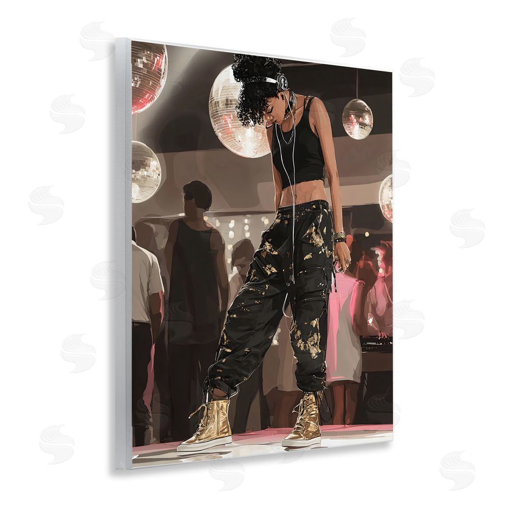 Franklyn Gregory Silent Disco Lone Dancer Wall Plaque Printed Art
