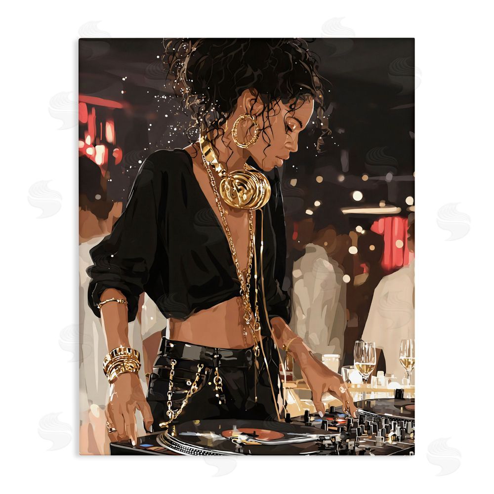 Franklyn Gregory Touches Of Gold DJ Stretched Canvas Wall Art Print