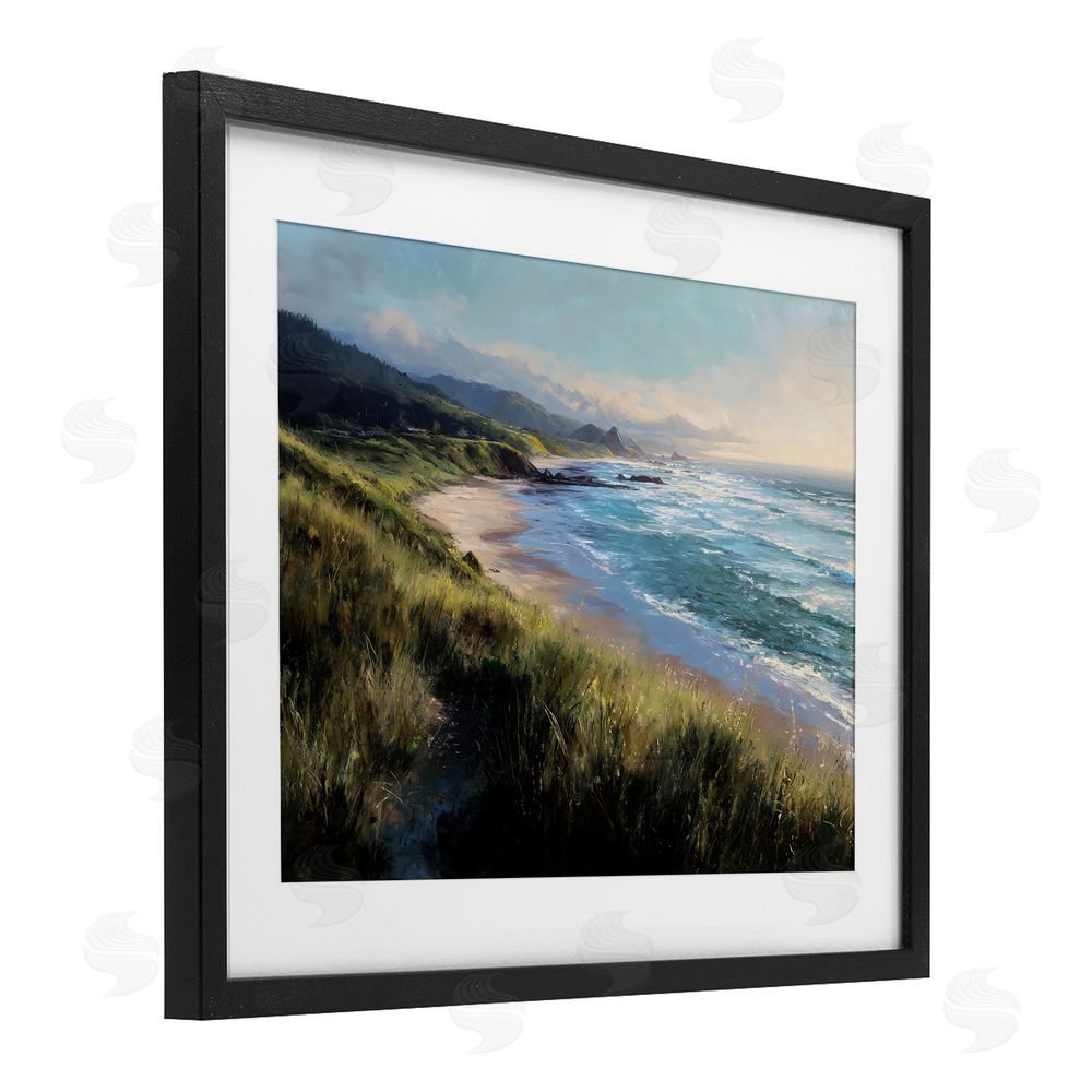 Franklyn Gregory Nature's Coast in Morning Light Black Framed Print Under Glass Wall Art