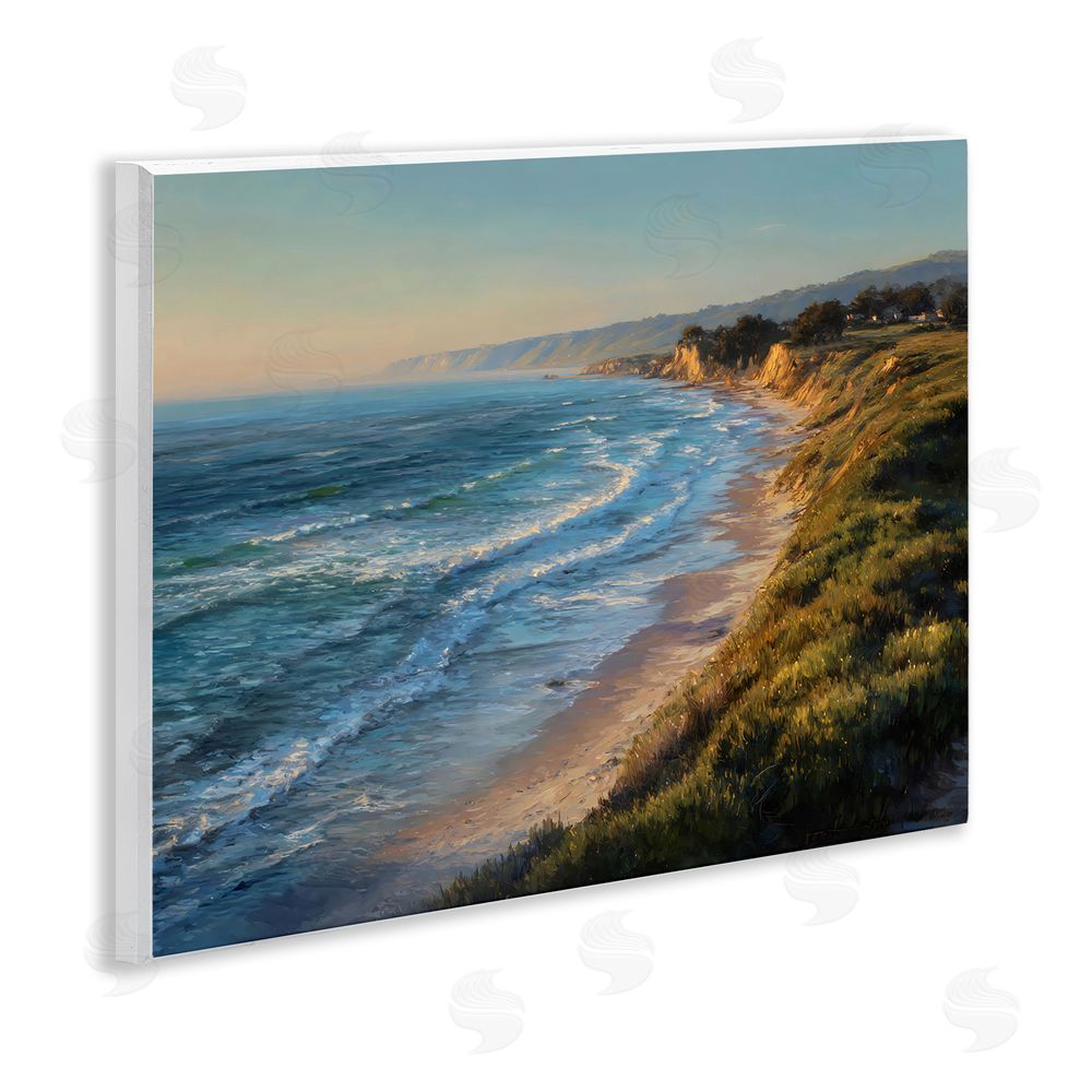 Franklyn Gregory Rounded Coastline View Wall Plaque Home Decor Art Print
